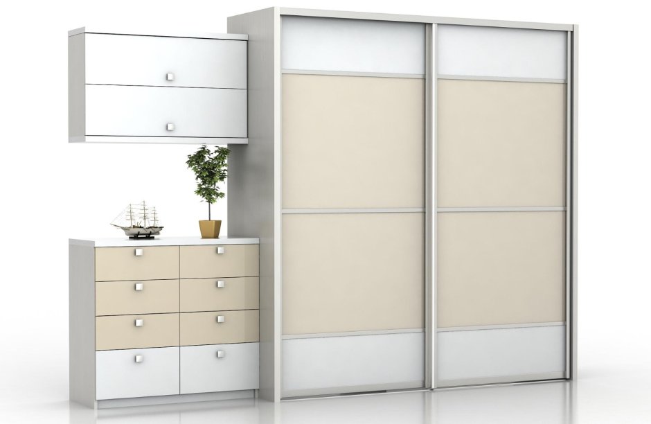 Шкаф купе с комодом