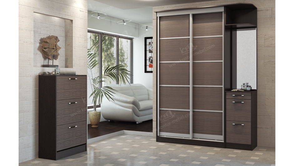 Шкаф купе с комодом