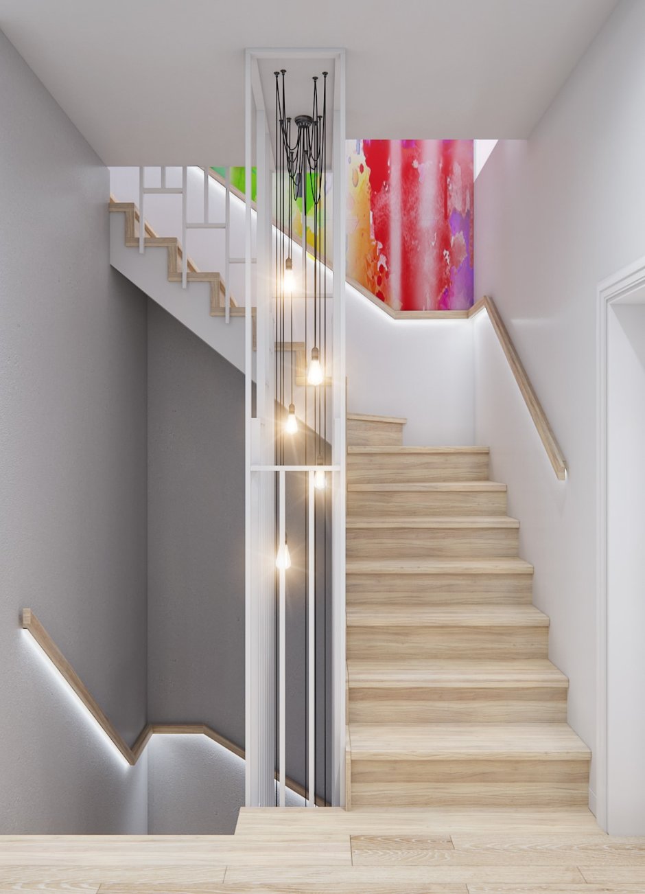 Лестница в таунхаусе варианты