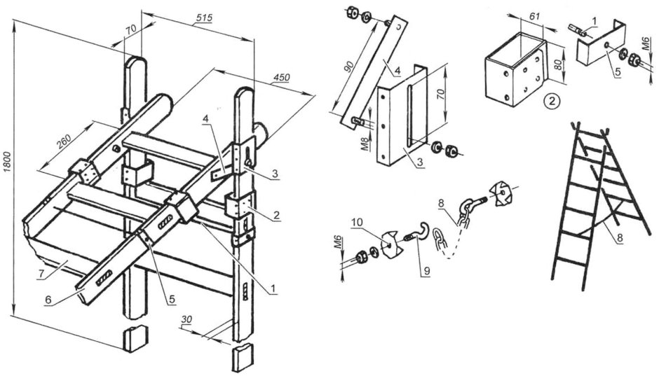 Лестница трансформер 4-секционная Krause Multimatic 120632