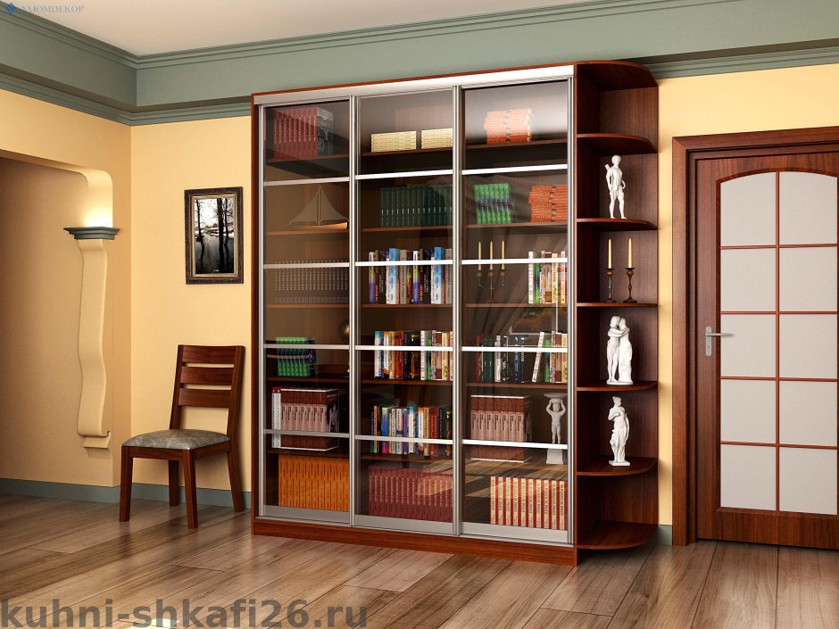 Книжный шкаф в нише