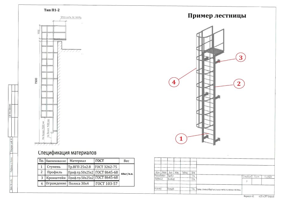 ГОСТ Р 53254-2009 лестницы пожарные наружные стационарные