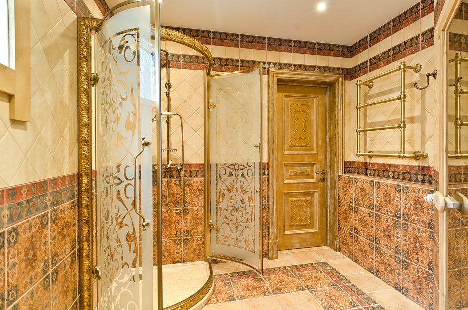 Плитка в бане в помывочной