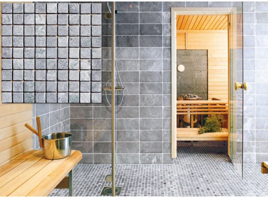 Мозаика талькомагнезит 300х300х10 Туликиви