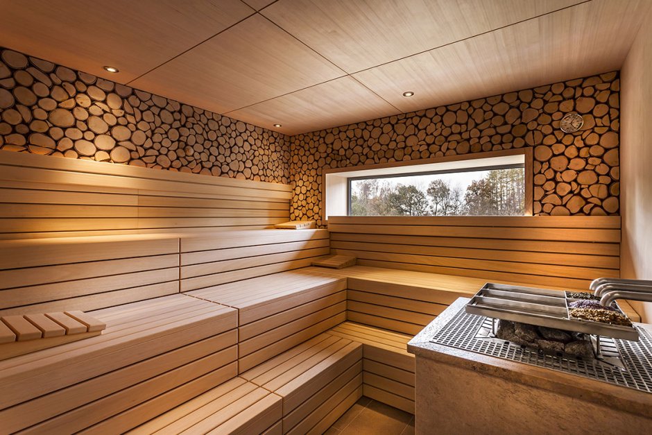 Современная отделка бани