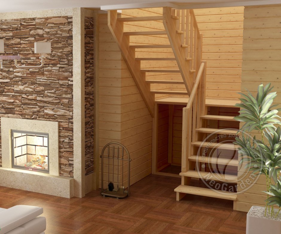 Лестница деревянная к004м
