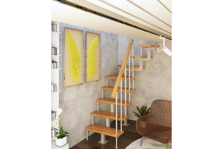 Модульная лестница Квадро 90