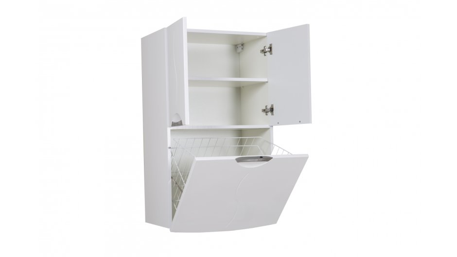 Шкаф навесной с корзиной Аква Родос Глория 05tn2