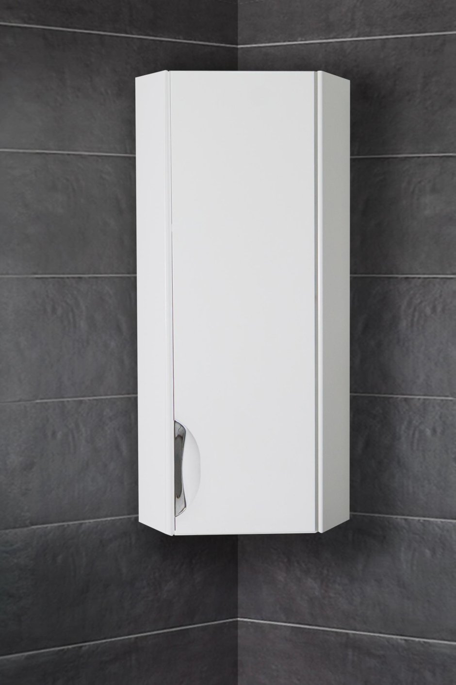 Пенал Monaco Аура Люкс угловой белый левый