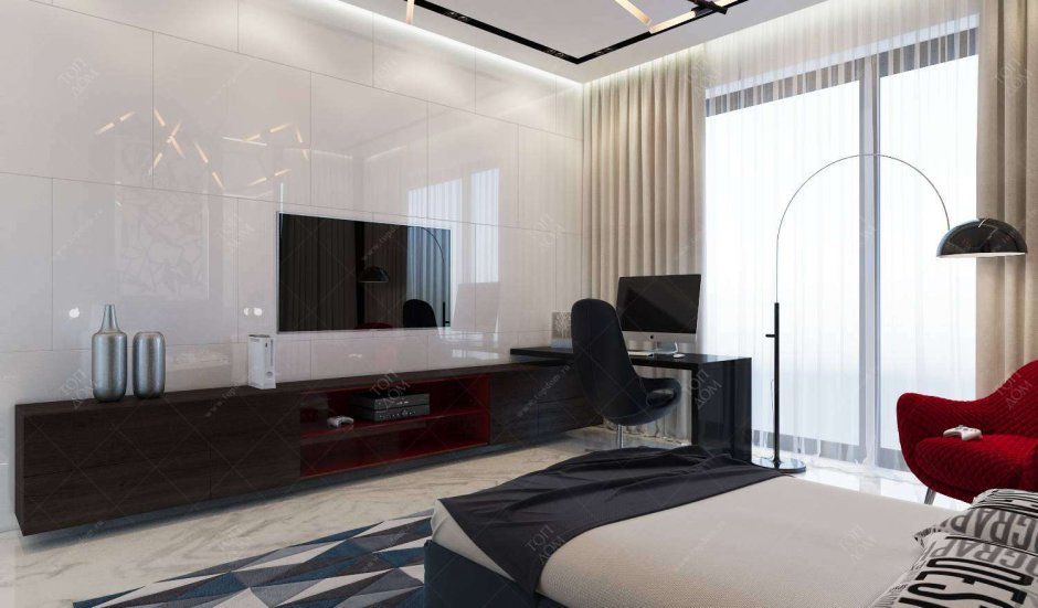 Матовый натяжной потолок м110