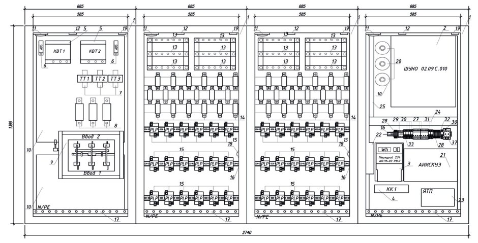 Щит учетный Эра ЩУ-1/1-1-76-ip54 навесной, металл,