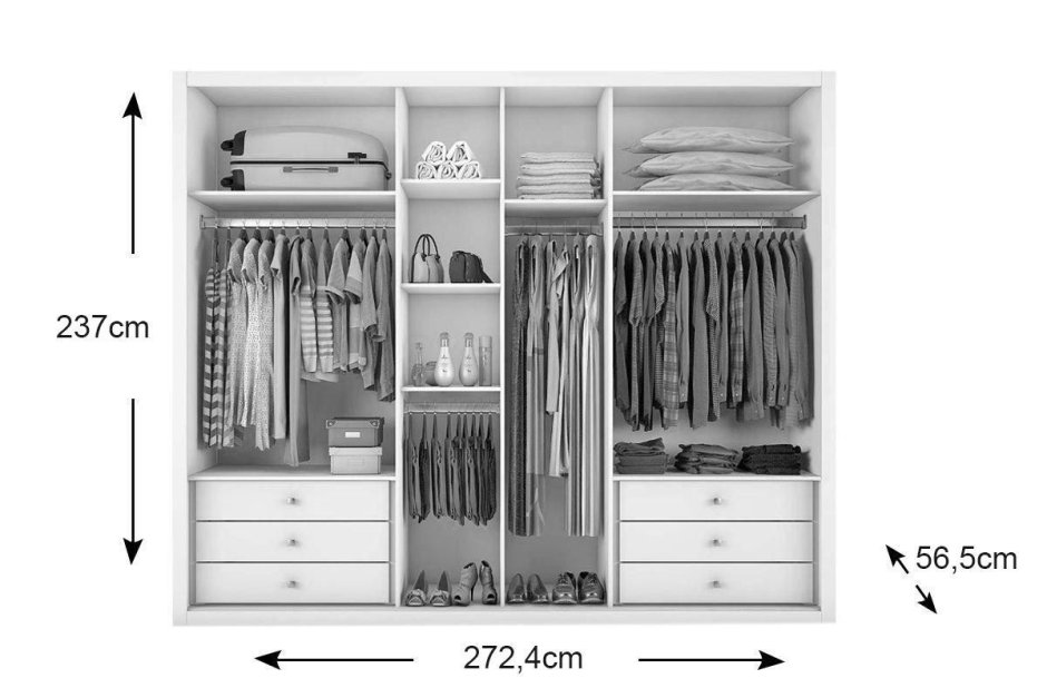 Планировка шкафа для одежды