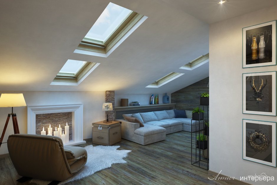 Освещение мансарды