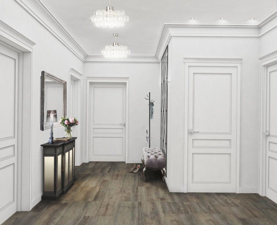 Молдинги для стен в интерьере гостиной