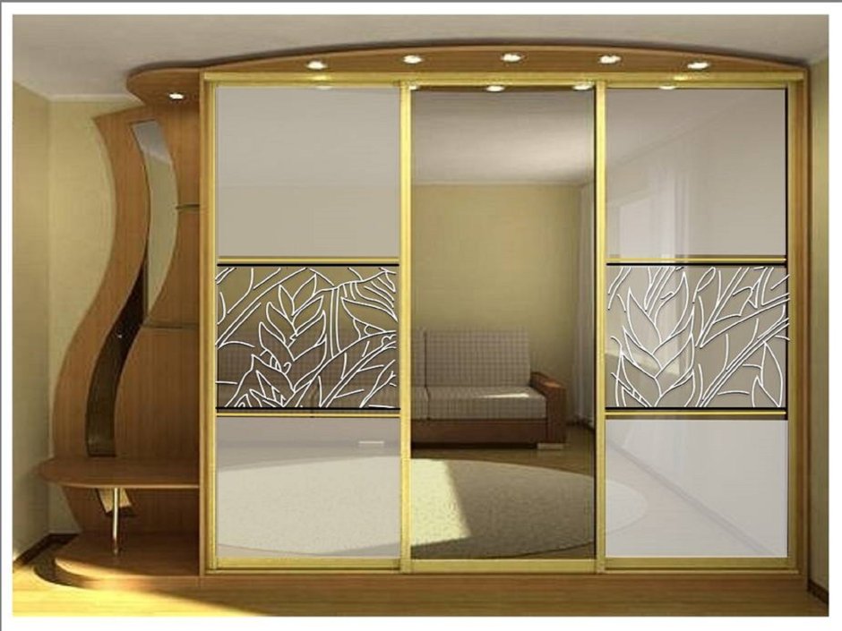 Шкаф купе со вставками