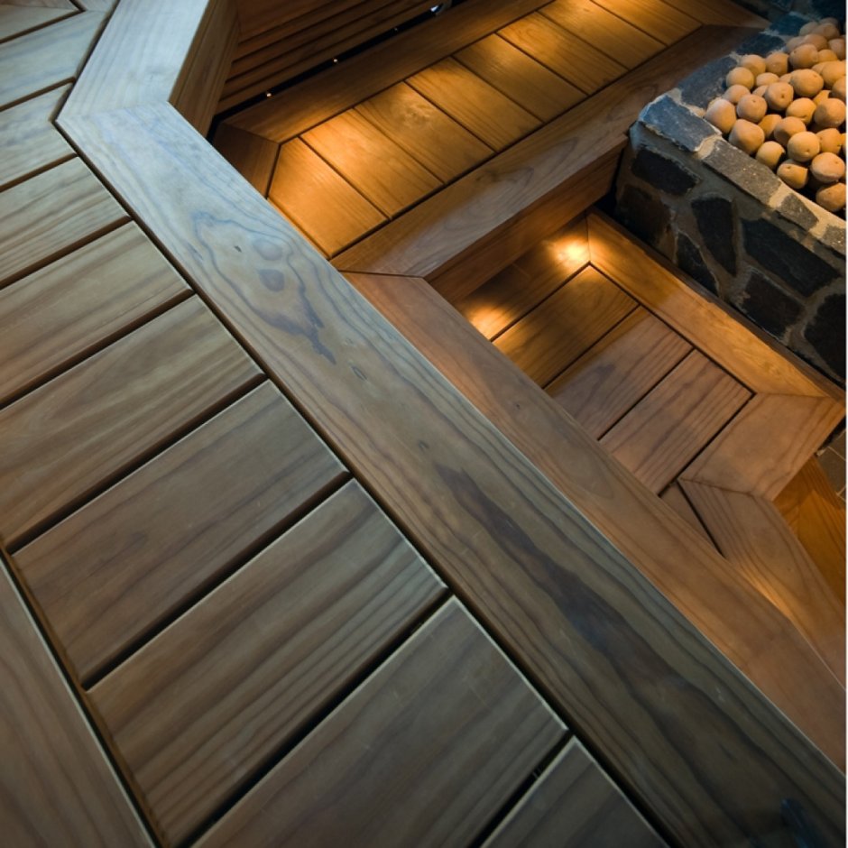 Пол в душевой из гальки