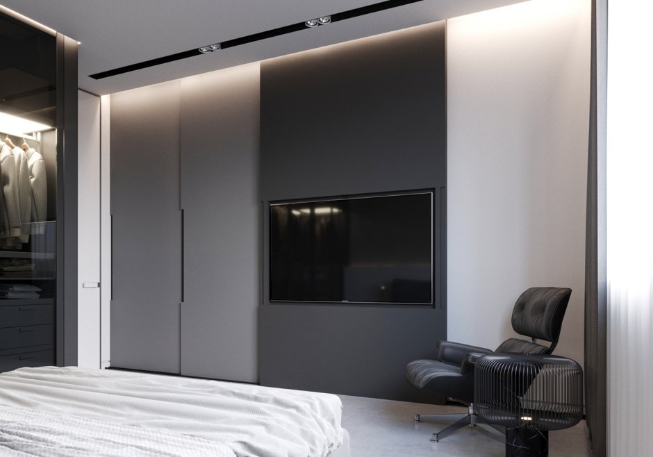 Спрятать телевизор в спальне