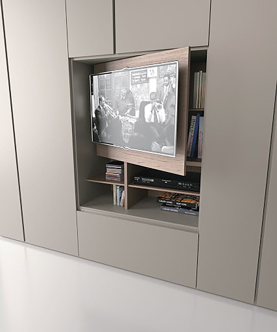 Встроенный телевизор в шкаф