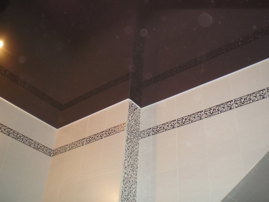Потолочный плинтус в ванной