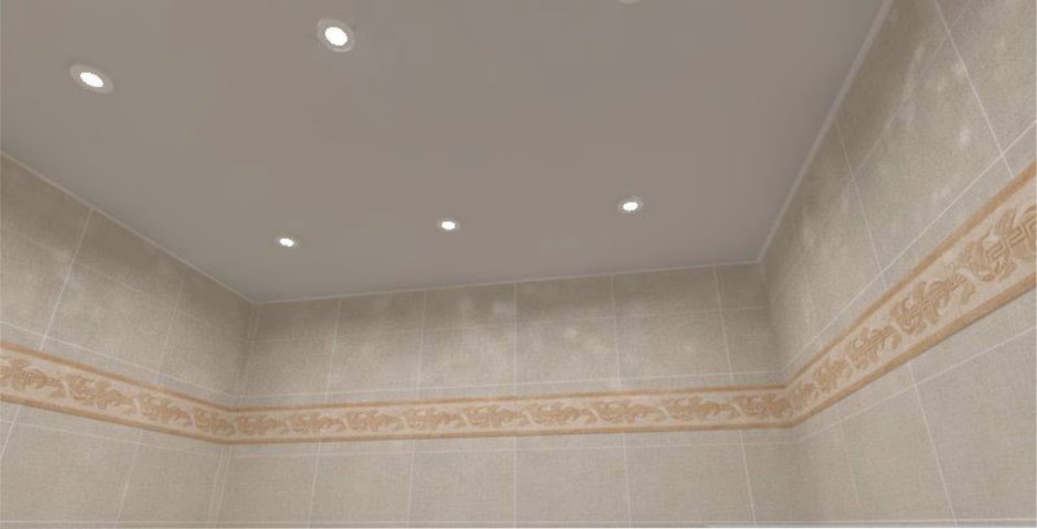 Потолочный плинтус в ванной