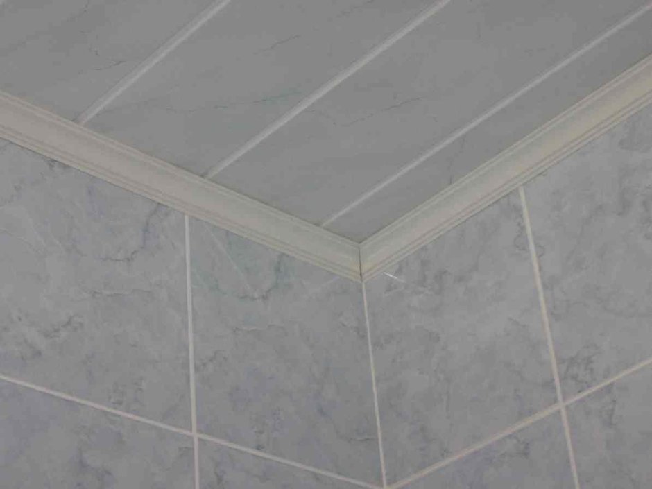 Потолочный плинтус в ванной