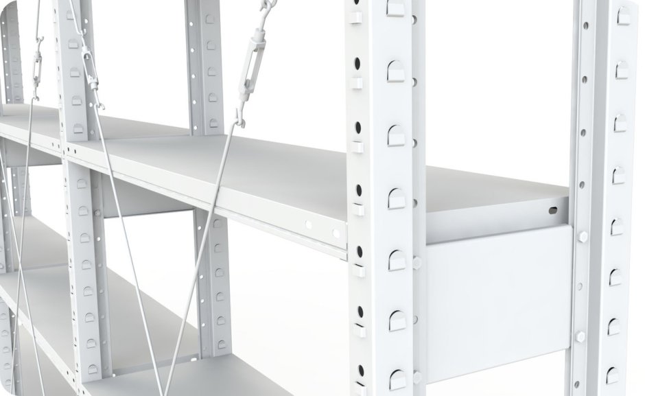 Стеллажи металлические безболтовые на зацепах