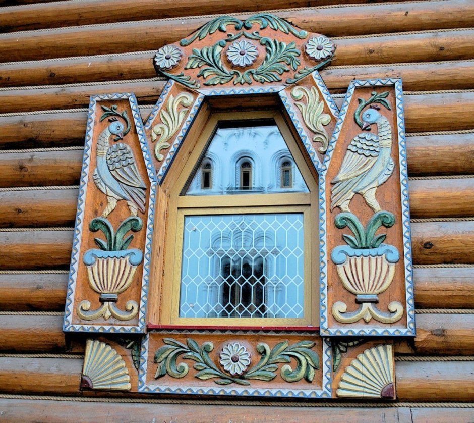 Домовая деревянная резьба Абрамцево
