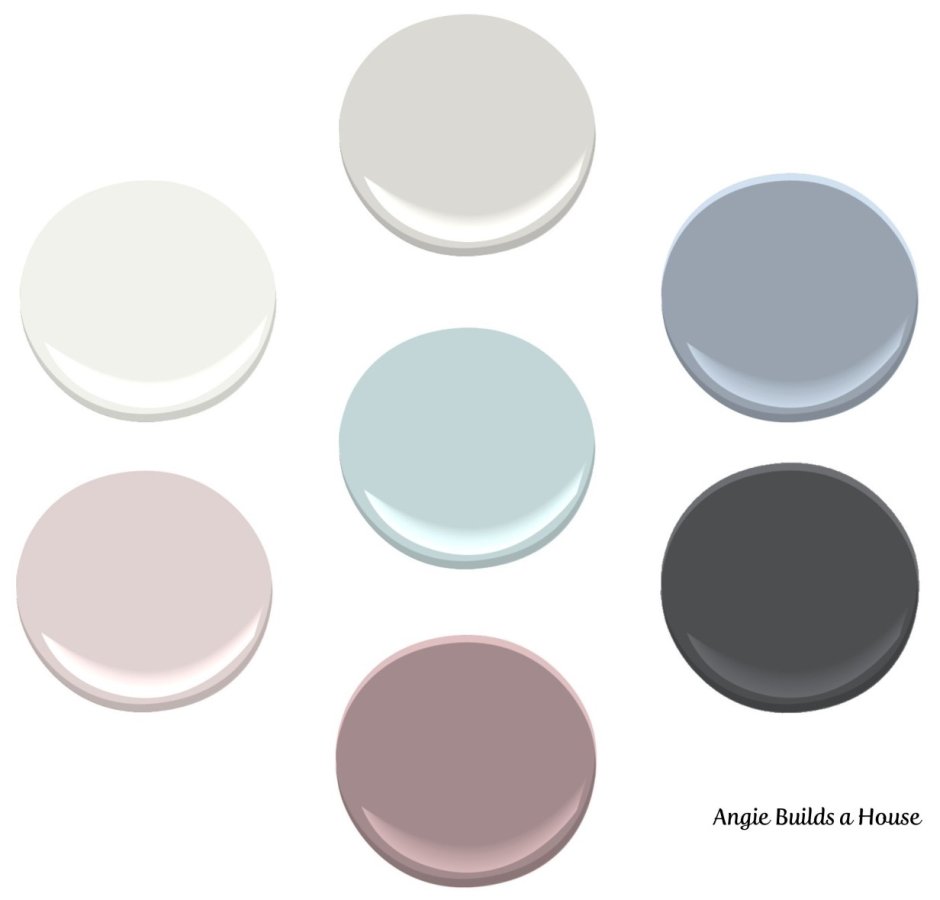 Бенджамин Мур палитра серые