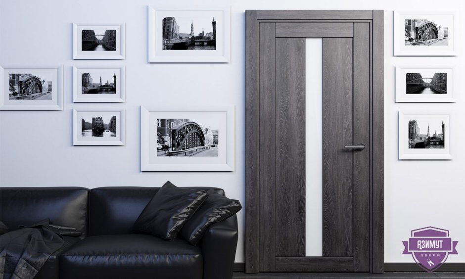 Двери межкомнатные серые