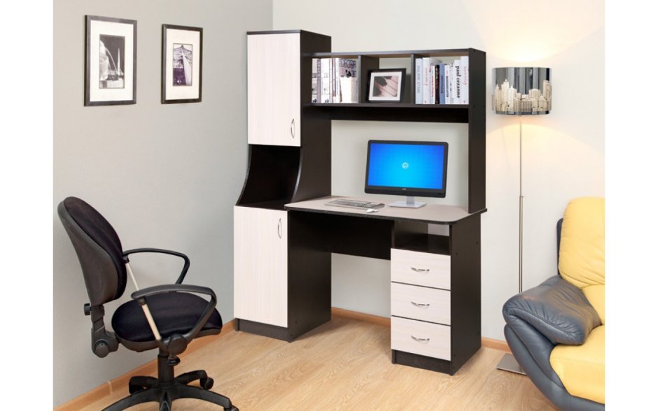 Компьютерный и письменный стол в одном