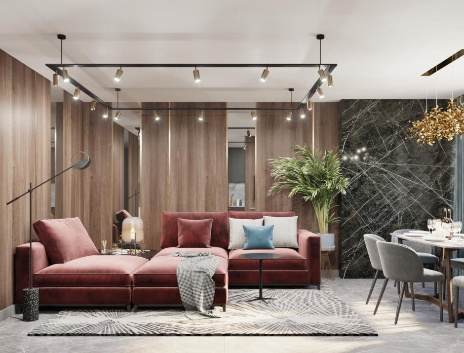 Трековые светильники в гостиную