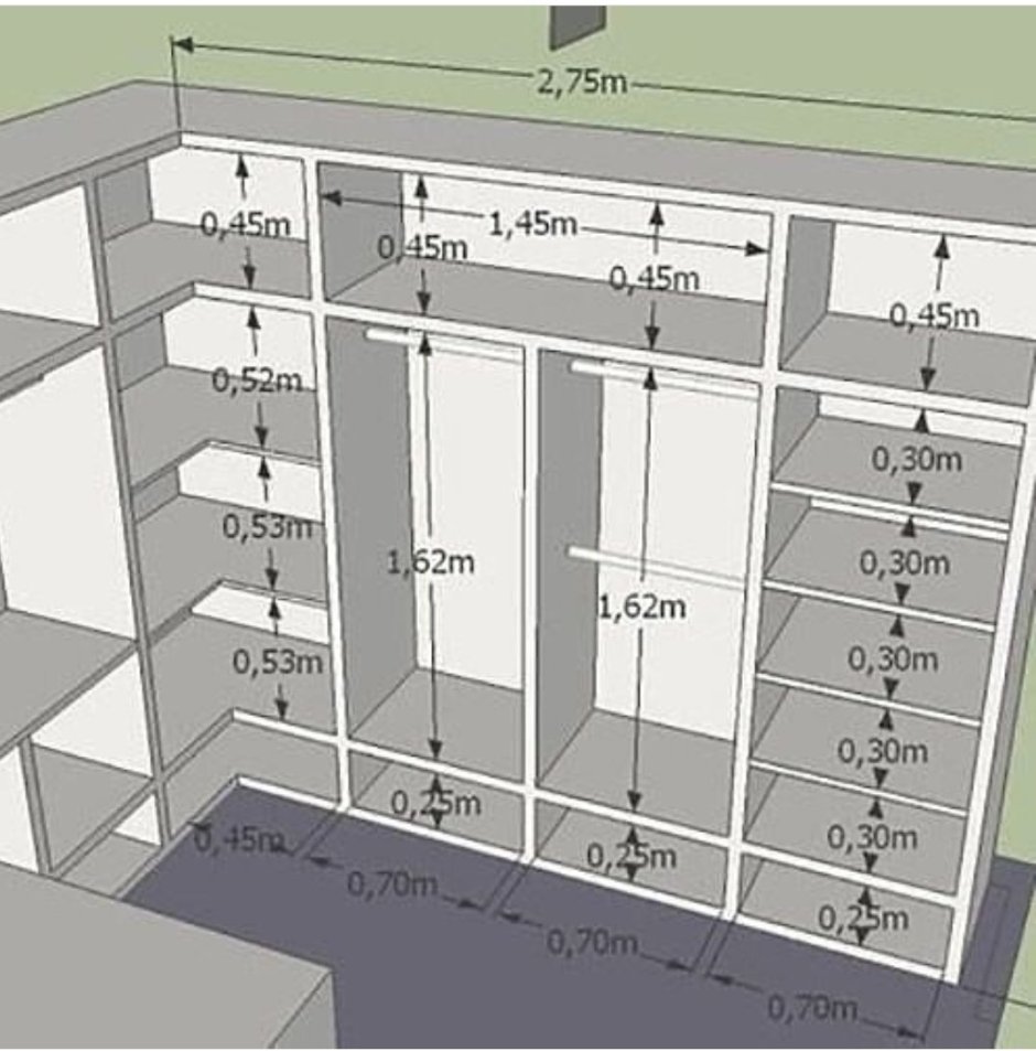 Наполнение шкафа купе