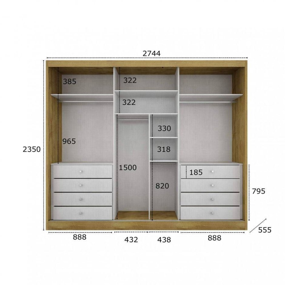 Наполнение шкафа купе