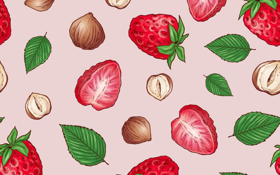 Клубника паттерн