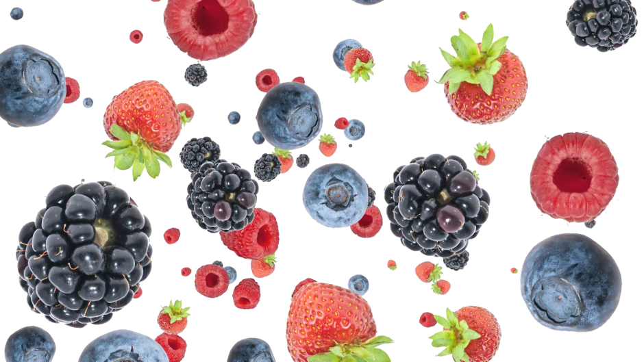 Ягоды на белом фоне