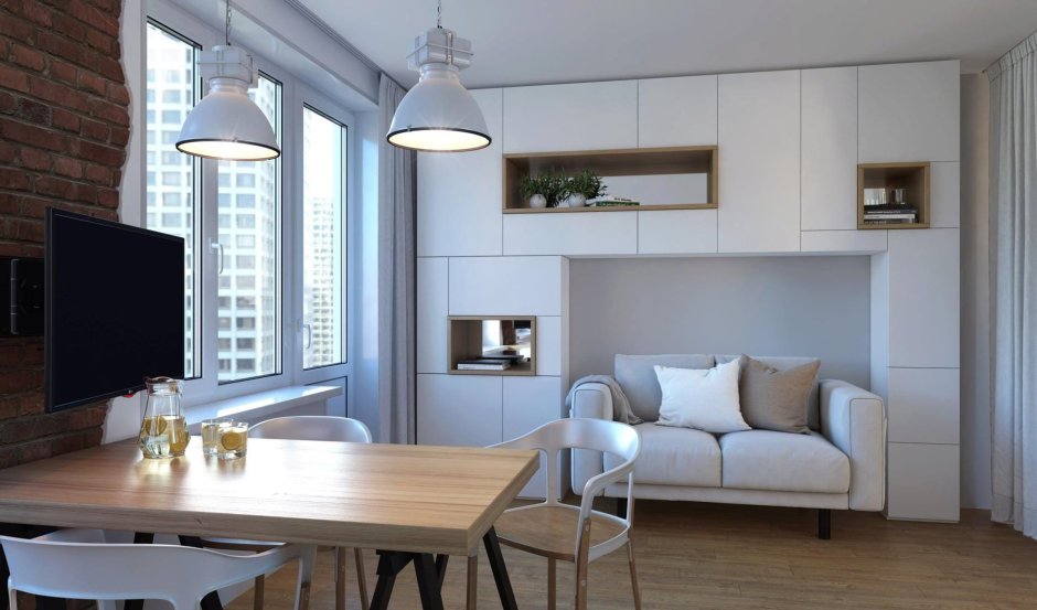 Шкафчики над диваном