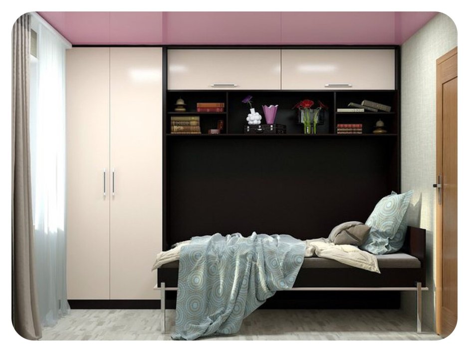 Шкаф купе с кроватью трансформер