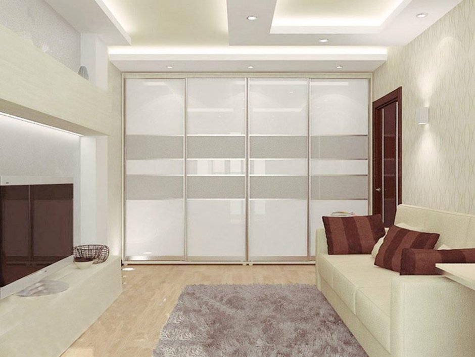 Встроенный шкаф в гостиной