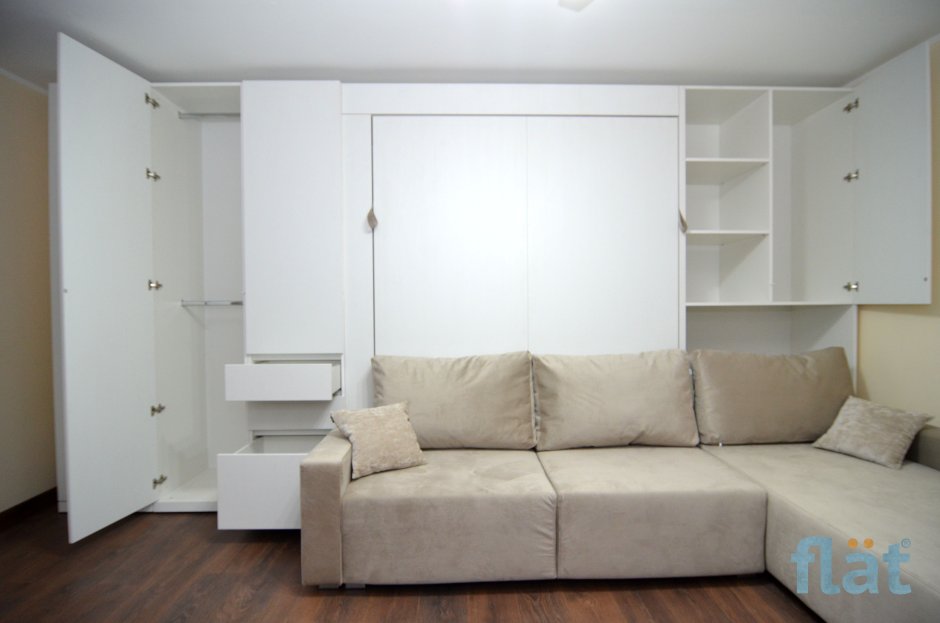 Шкаф кровать с угловым диваном