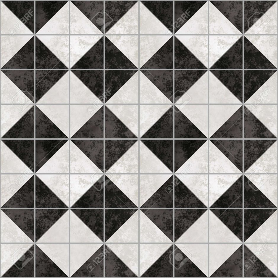 Плитка черно-белая шахматка