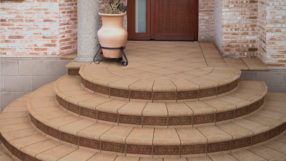 Клинкерные ступени для крыльца
