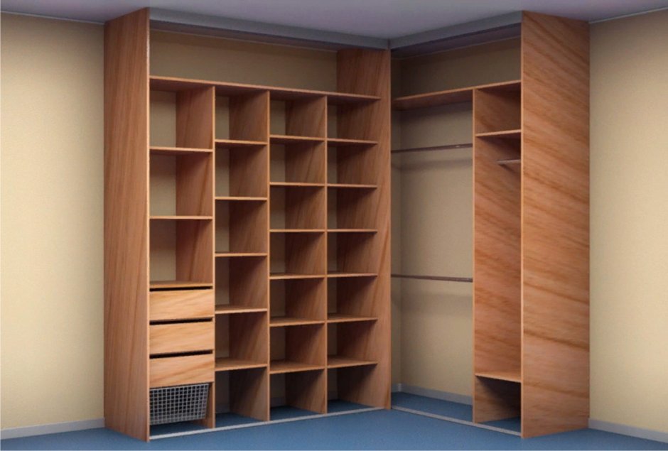 Встроенный угловой шкаф