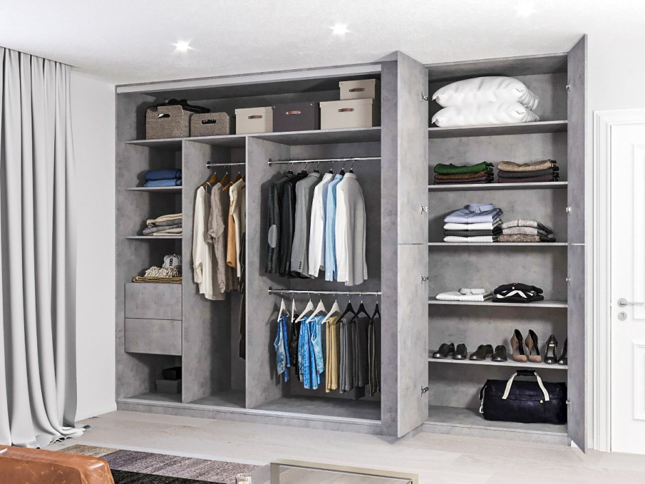 Наполнение шкафа в спальню
