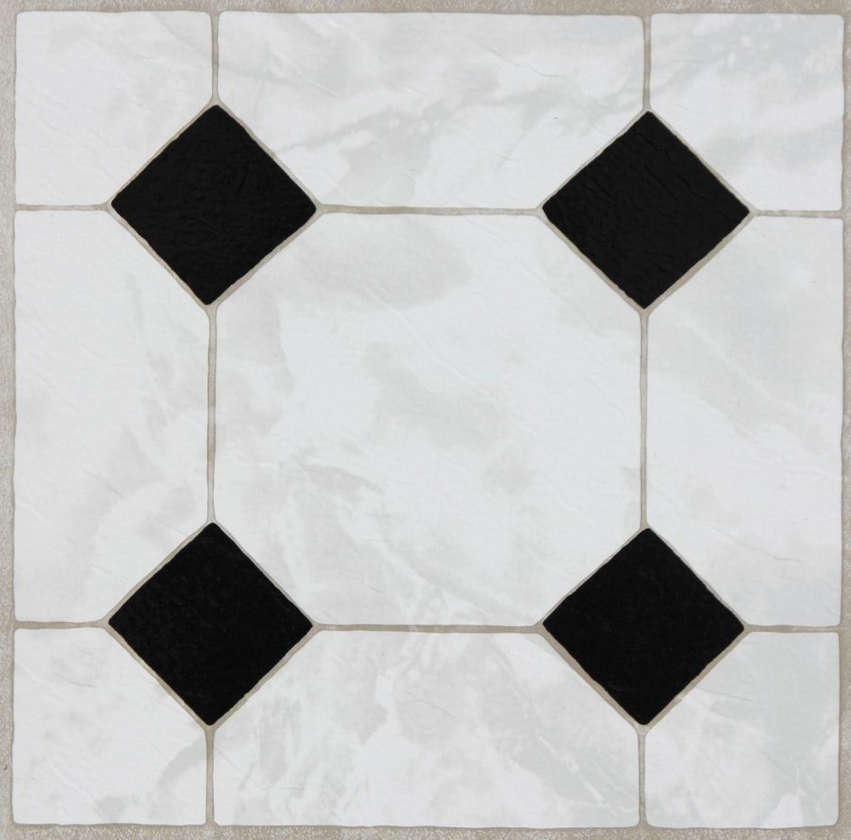 Белая плитка с кубиками черными