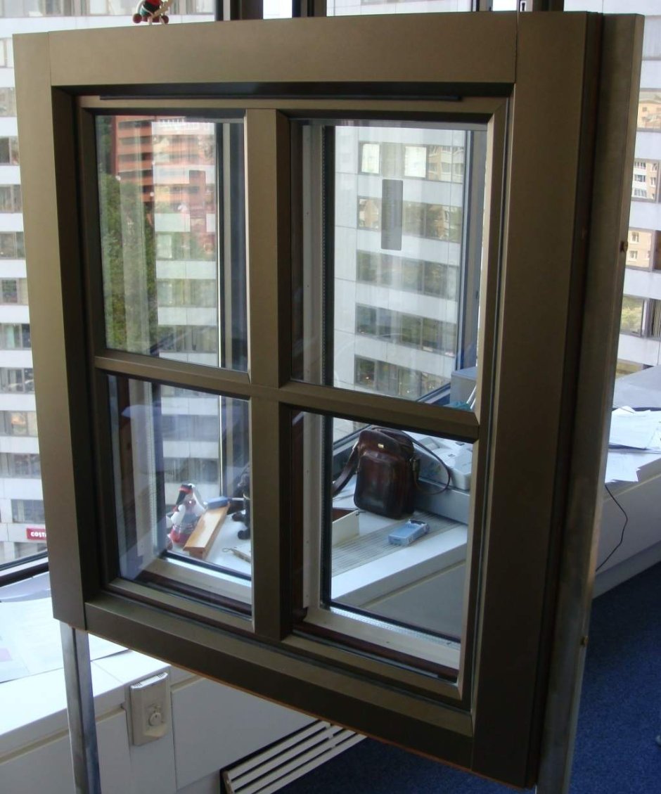 Дерево-алюминиевые двухрамные окна