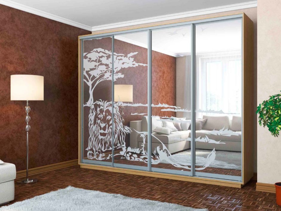 Шкаф-купе 2400х2400х600 4 двери