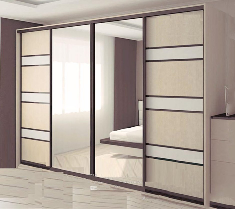 Шкаф-купе Альянс-4 четырехдверный