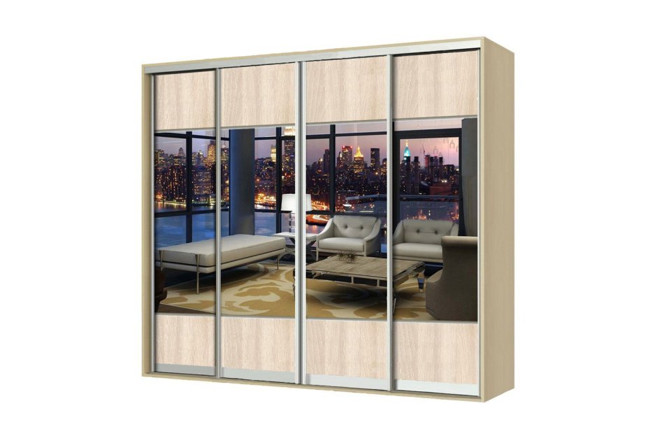 Шкаф купе четырехдверный