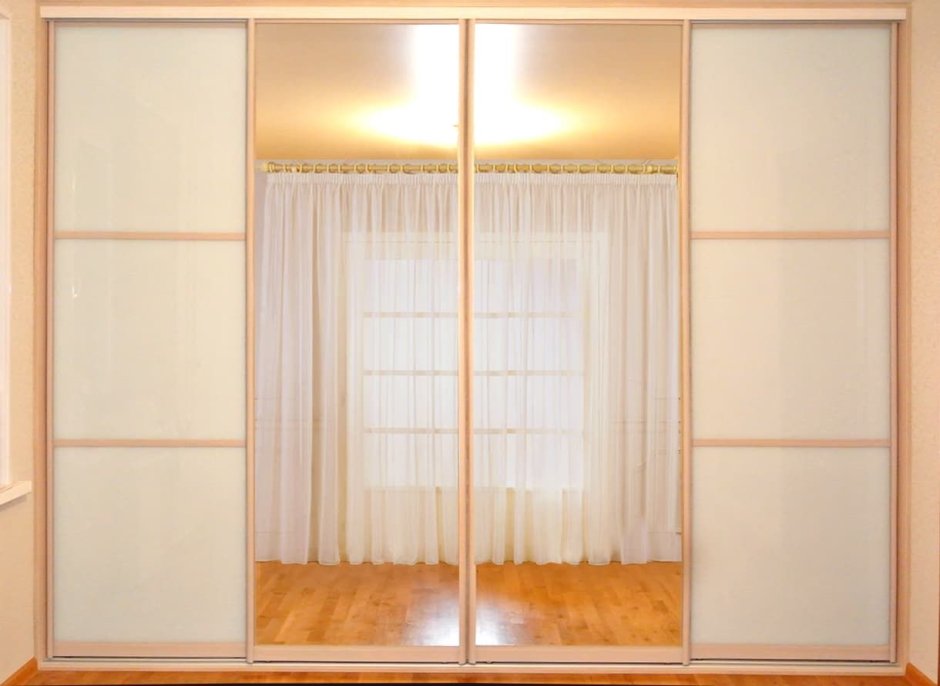 Встроенные шкафы купе четырехдверные