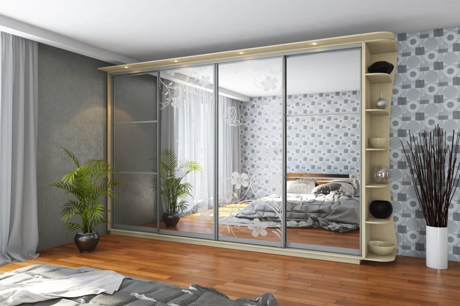 Шкаф-купе 2400х2400х600 4 двери